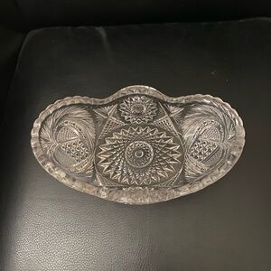Intricate Clear Glass Decorative Bowl